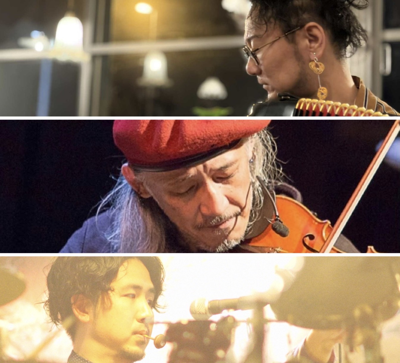 「12/4(木)【くぬぎおにいさんといっしょ！】功刀丈弘fiddle/都丸智栄acc/渡辺庸介perc@京都・エンゲルスガール」のアイキャッチ画像