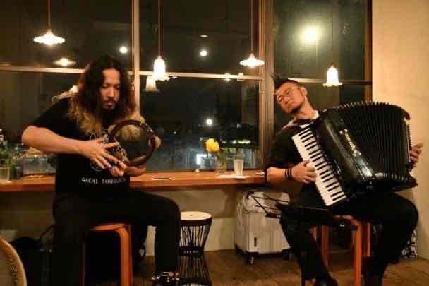 「2/3(火)【マッスルミュージカル】ガチタンバリン大石竜輔riq×都丸智栄 アコーディオン@二子玉川ライズ」のアイキャッチ画像